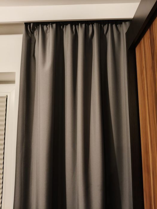 Zasłony na taśmie 140x240 szare 4 sztuki