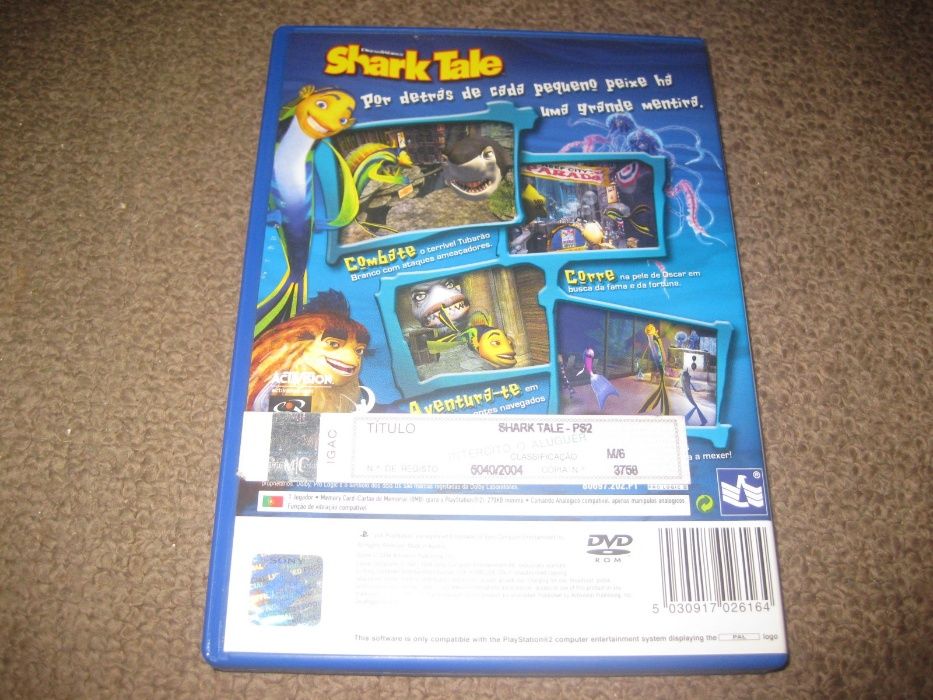 Jogo "Shark Tale" PS2/Completo!