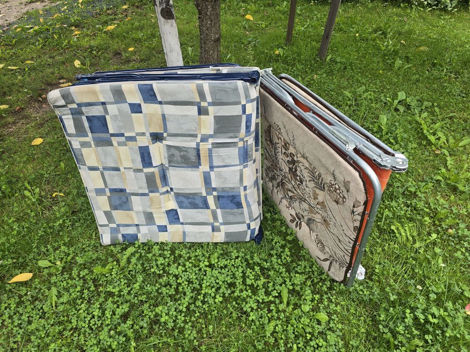 Łóżko polowe turystyczne z miękkim i wygodnym materacem regulowany zag