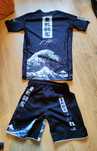 Koszulka i spodenki tatami fightwear wave rashguard bjj jiu jitsu mma