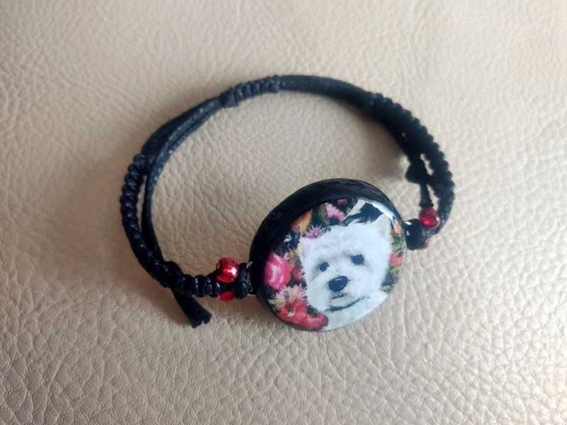 Bransoletka Pies West White Terrier handmade