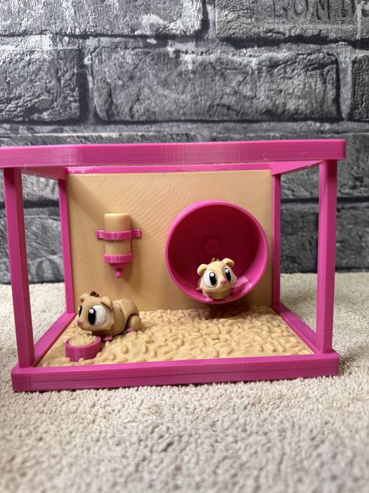 Хомяк хомячки , клітка , іграшки на 3д принтері