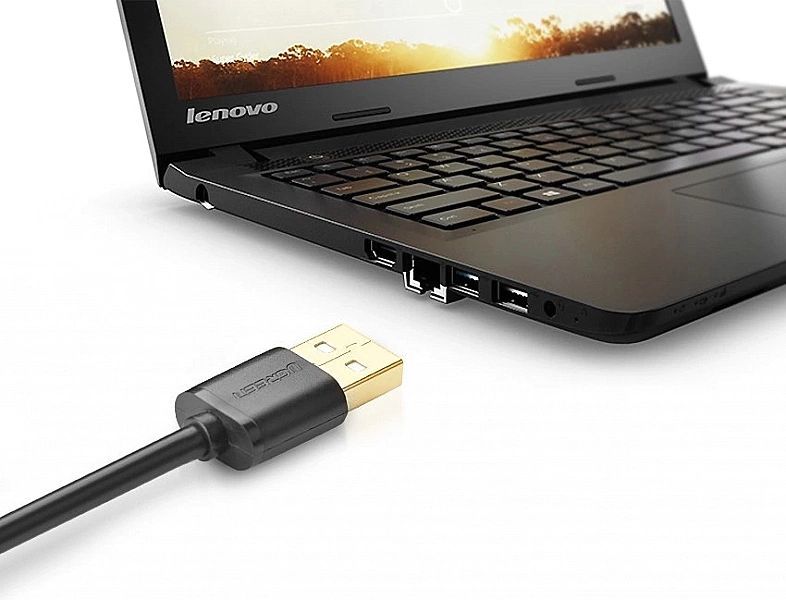Ugreen kabel przewód przejściówka Usb (żeński) - Usb (męski) 2m czarny