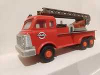 Straż pożarna wóz strażacki pożarniczy zabawka na kabel PRL GAMA