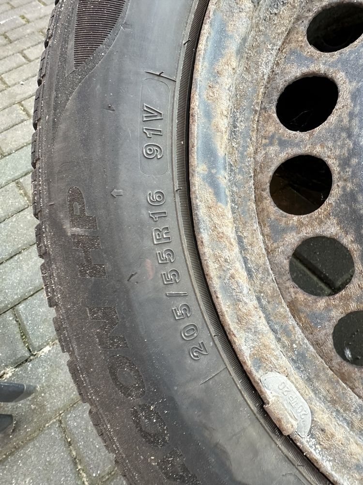 Kola z oponami zimowymi mercedes w203 205/55/R16