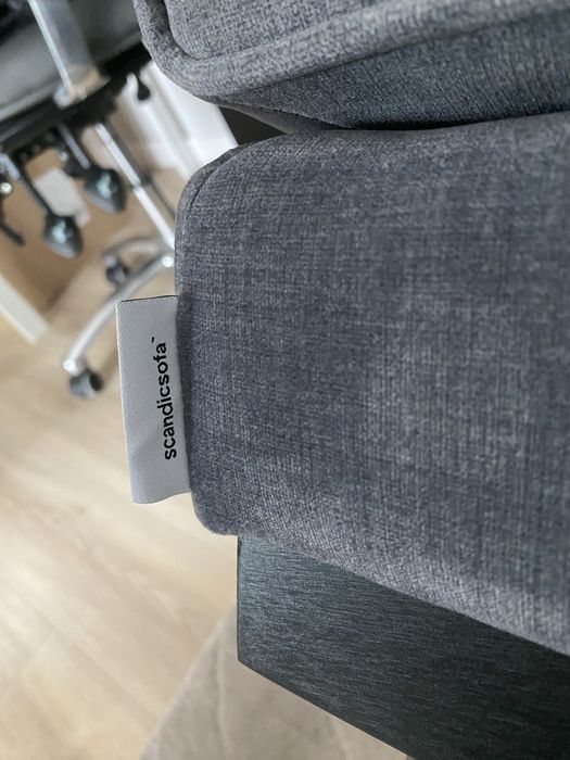 2 szt.! Scandicsofa Puf Podnóżek Klematisar Steel / szary czarna rama