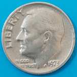 One Dime de 1973 dos USA Franklin Roosevelt