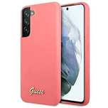 Etui Guess Silicone Script Metal Logo na Samsung Galaxy S22+ - fuksjow
