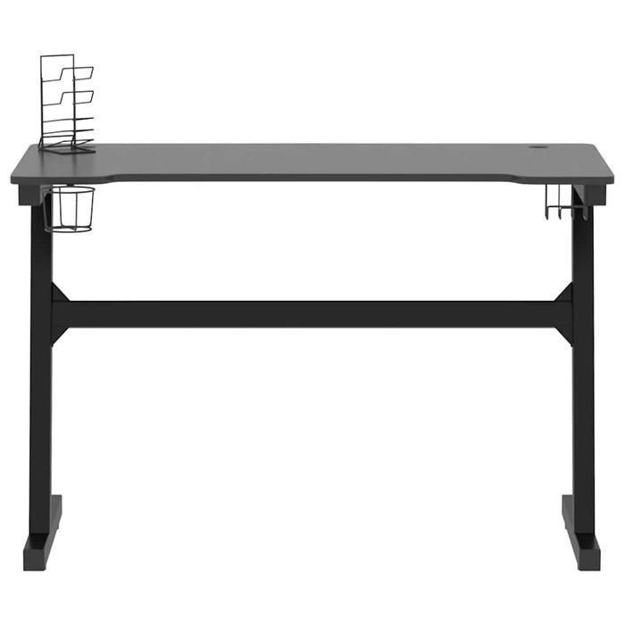 Vidaxl Biurko Z Led I Nogami W Kształcie Z, Czarne, 110X60X75 Cm