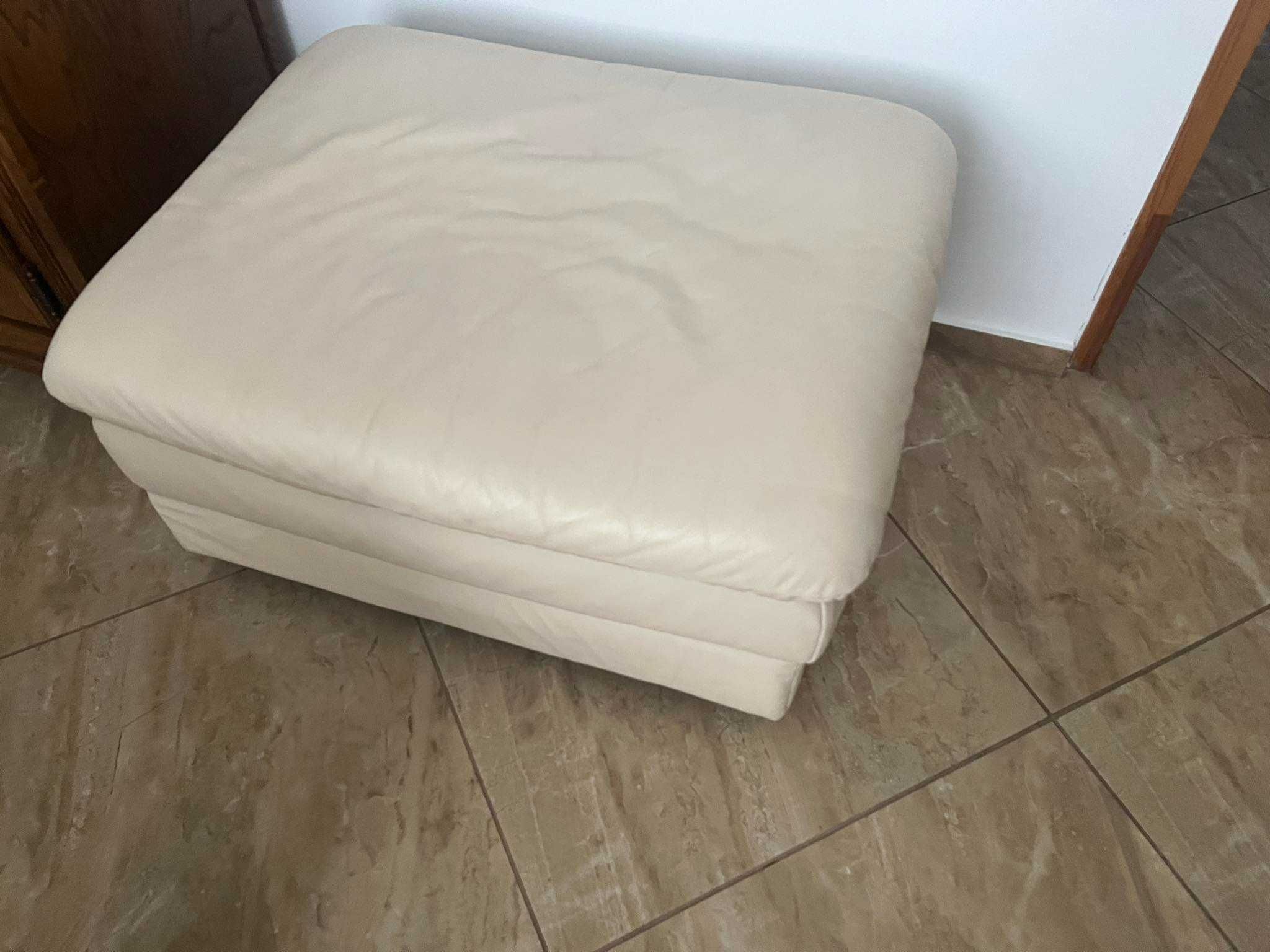 Narożnik Natuzzi skóra naturalna (duży)+pufa
