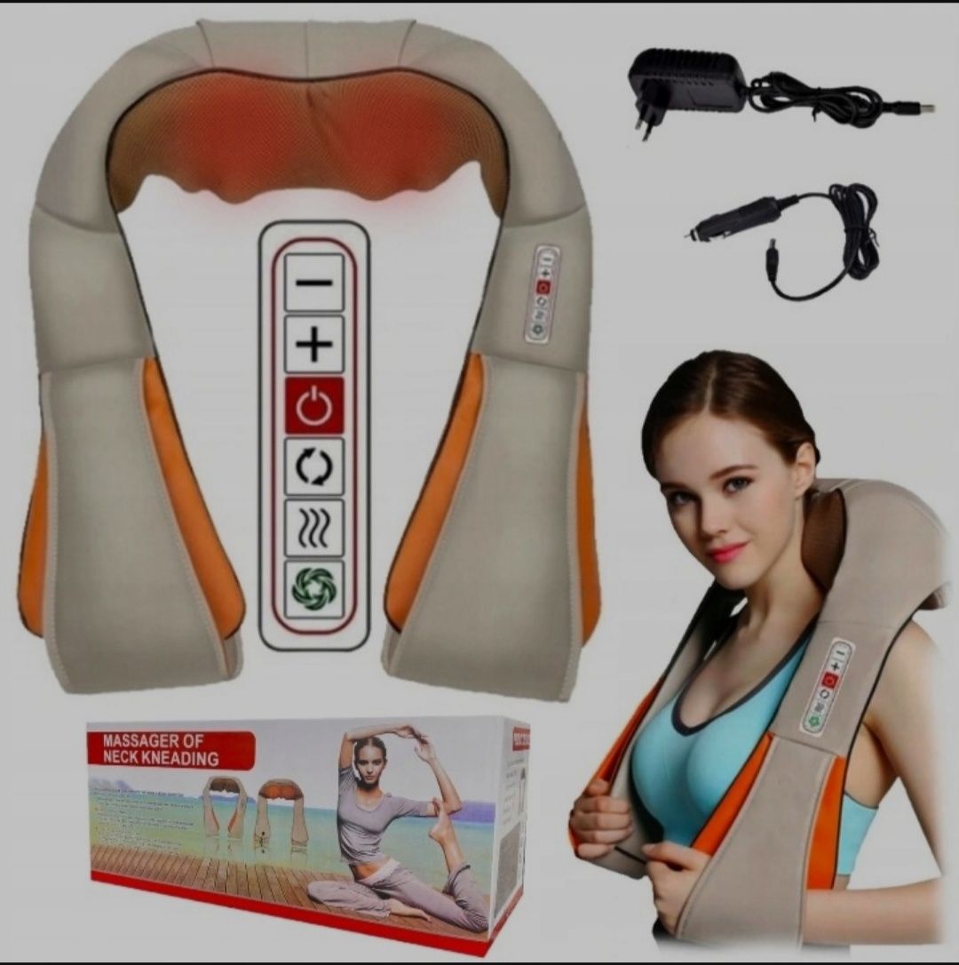 Masażer karku, pleców i szyi Grykon Shiatsu beżowy 24 W
