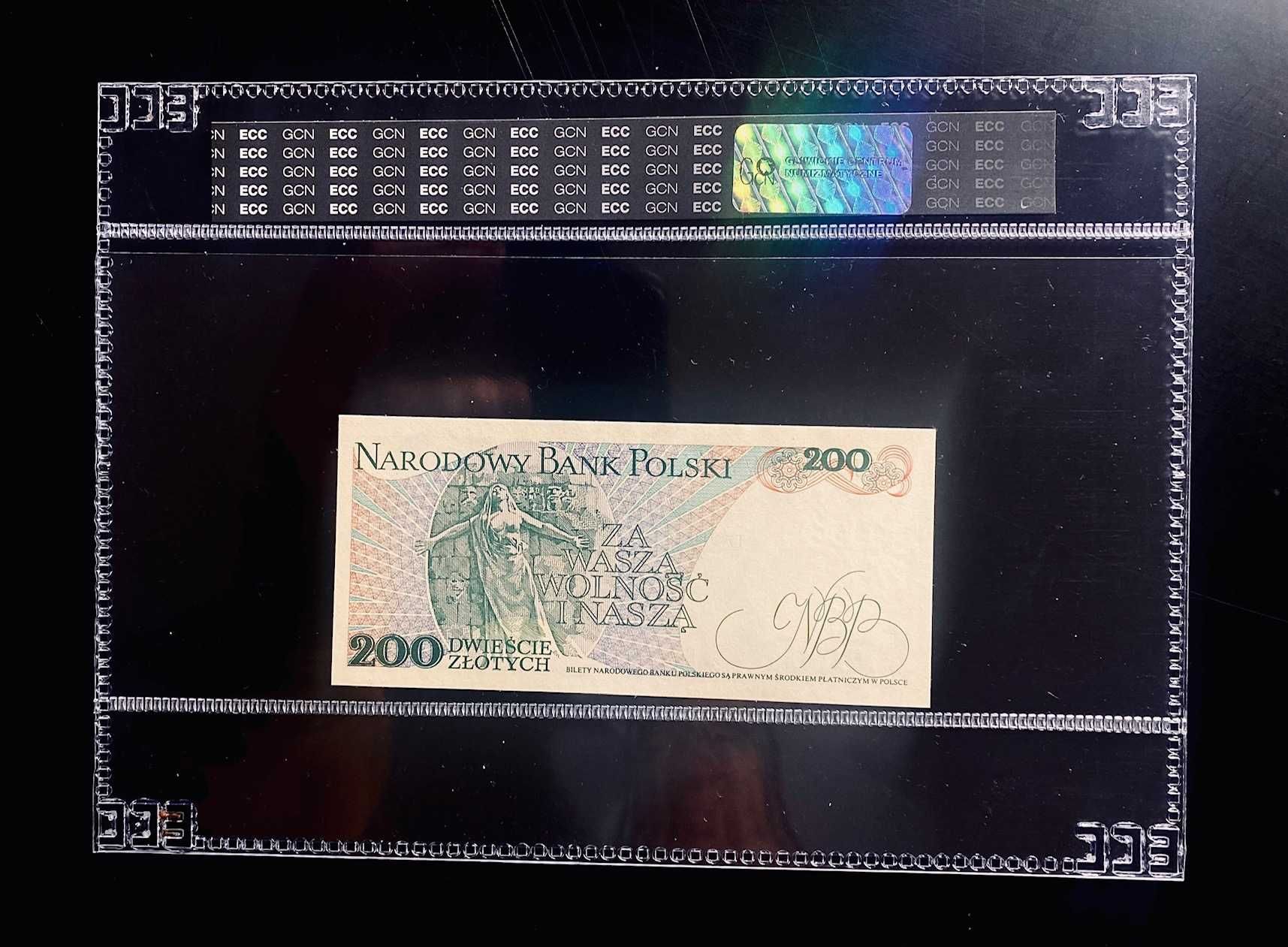 Banknot PRL 200 złotych 1988 rok Seria EN GCN 67 ( nie PMG )