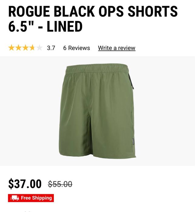 Оригінальні шорти ROGUE Army green Ops shorts (L)