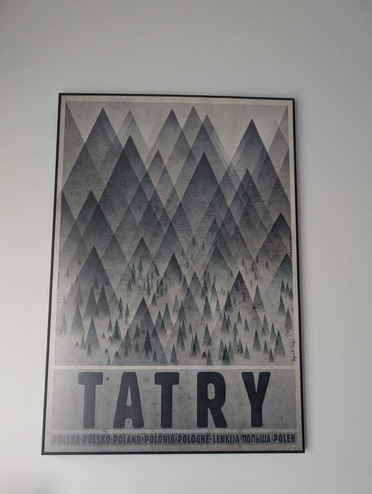 Plakat Tatry (Ryszard Kaja), oprawiony