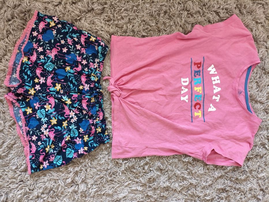 Paka dziewczynka r. 146 ogrodniczki, spodenki, spodnie, sukienka