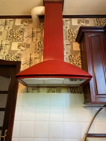 Вытяжка кухонная навесная 900*600мм на 45м2 дизайнерская красная