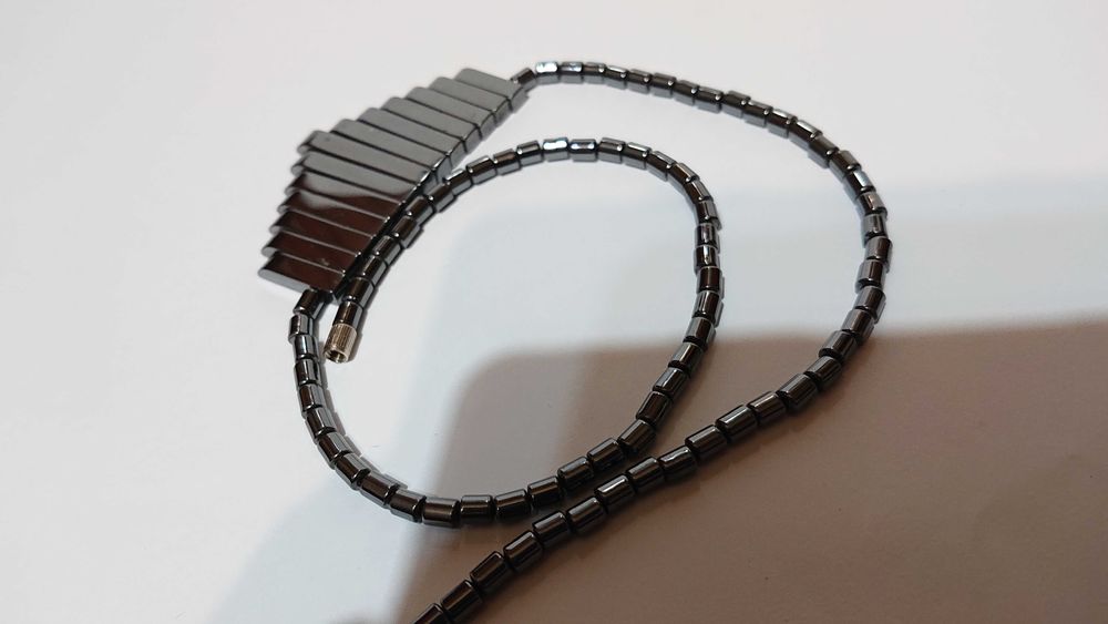 Колье гематит ожерелье бусы намисто кольє натуральный камень