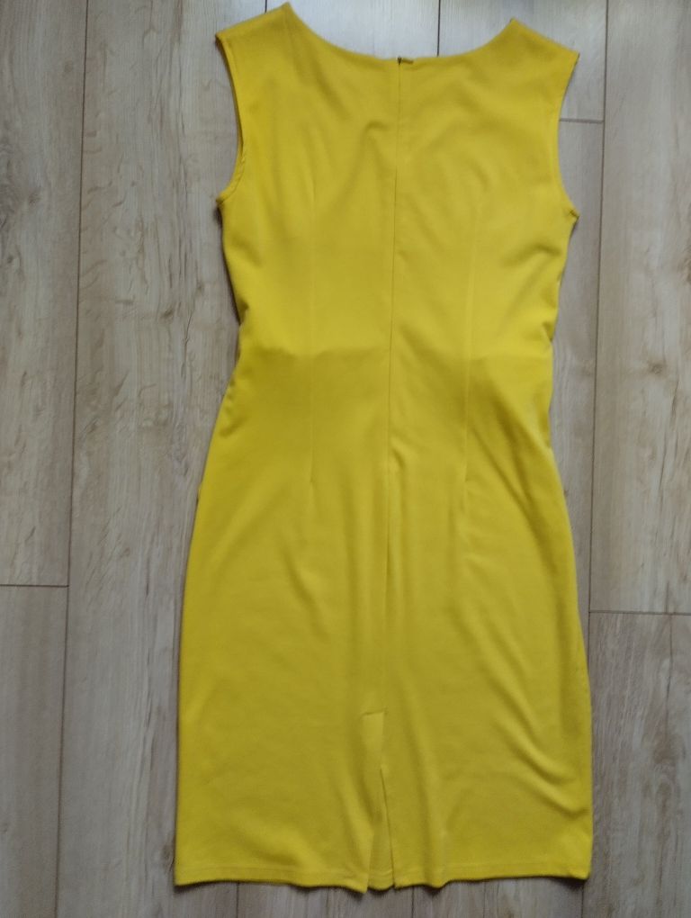 Piękna sukienka ołówkowa żółta M 38 (metka 40)