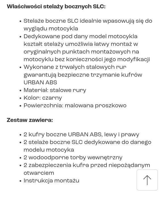 Zestaw kufry + stelaże KTM 1290 Super Duke R od 2020r oraz do 1390