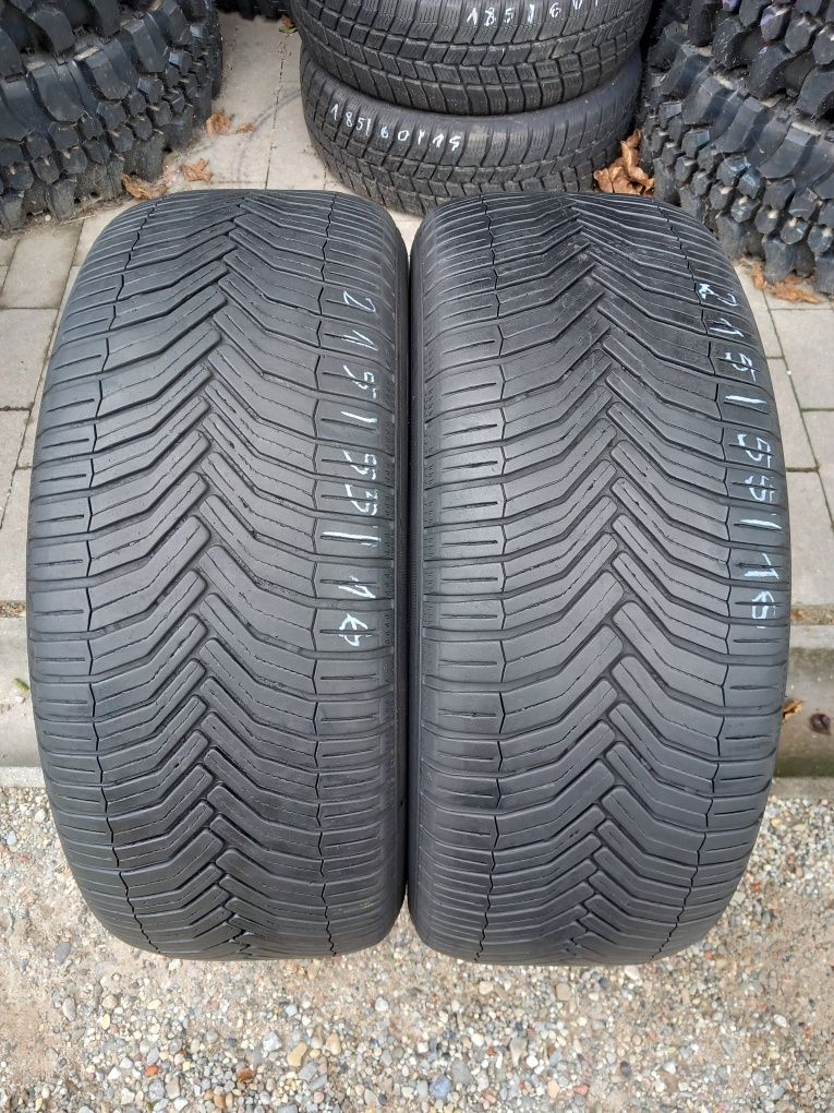 2x Opony Używane Całoroczne 215/55R16 Michelin