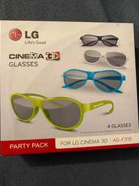 4 szt. Okulary pasywne 3D do TV LG Cinema 3D AG-F315