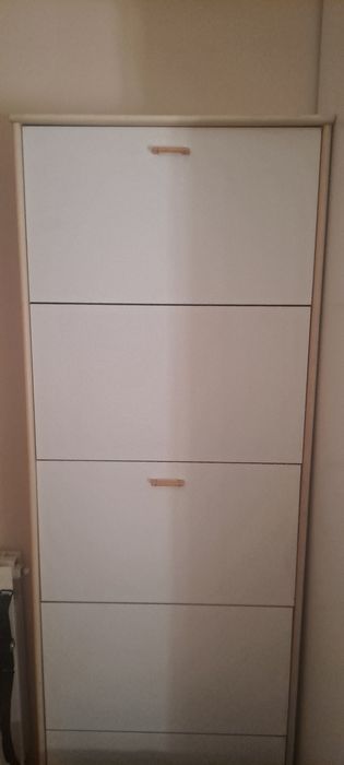 Sapateira Branca com 5 Gavetas