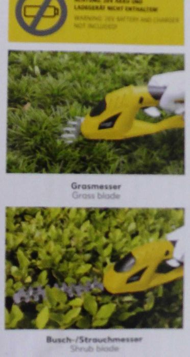 Nożyce Akumulatorowe do przycinania trawy i krzewów 20V