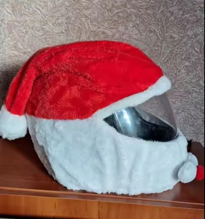Capa Pai Natal para capacete de mota - novo