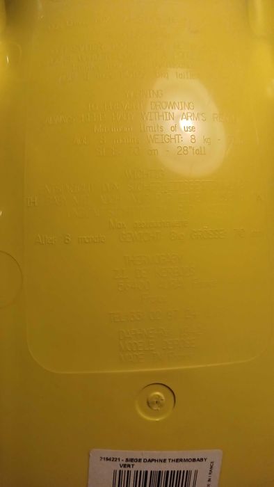 Fotelik dla dziecka do kąpieli ThermoBaby DAPHNE leżaczek REGULOWANY