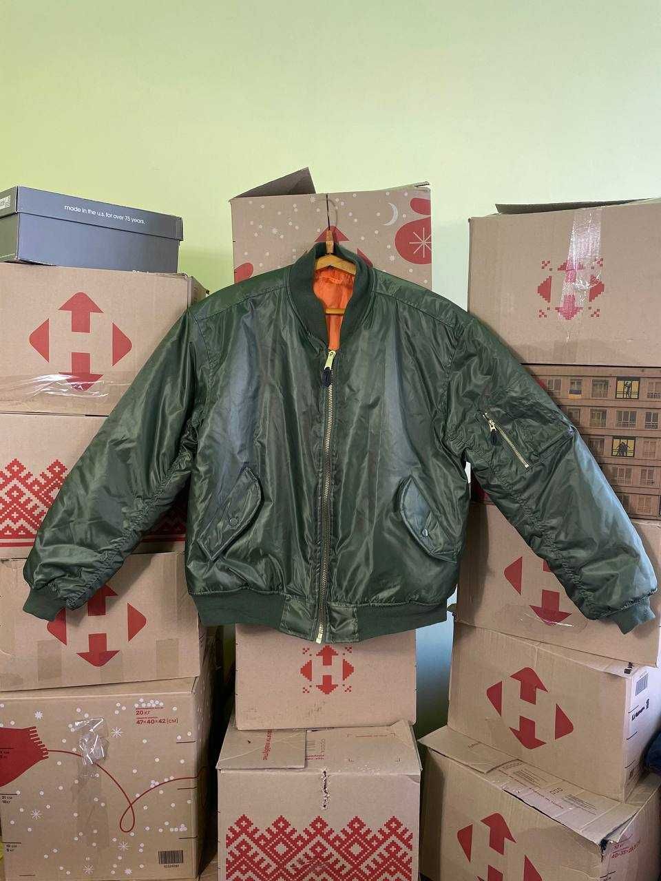 Чоловічий оверсайз бомбер куртка delta ma-1 flyer's jacket