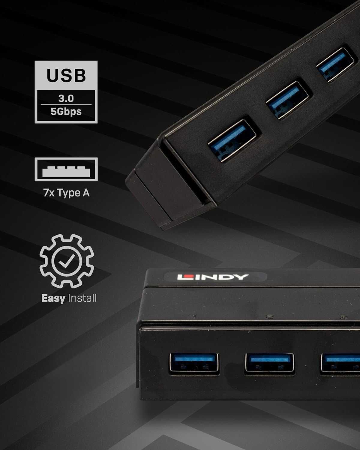 USB HUB Lindy 7 Port USB 3.0 Hub