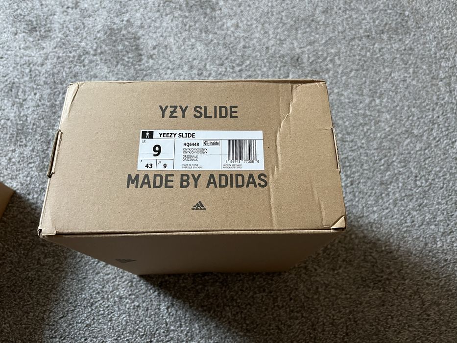 Klapki Yezzy Slide Onyx czarne 43 Kanye West y2k style