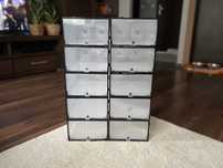 Zestaw 10 x pudełko na buty organizer box na obuwie pojemnik do szafy