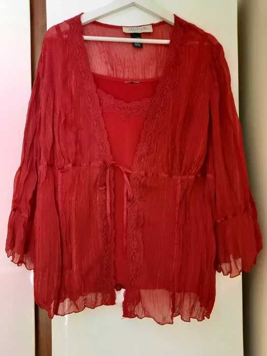 Komplet koszulka i narzutka damska 18/20W