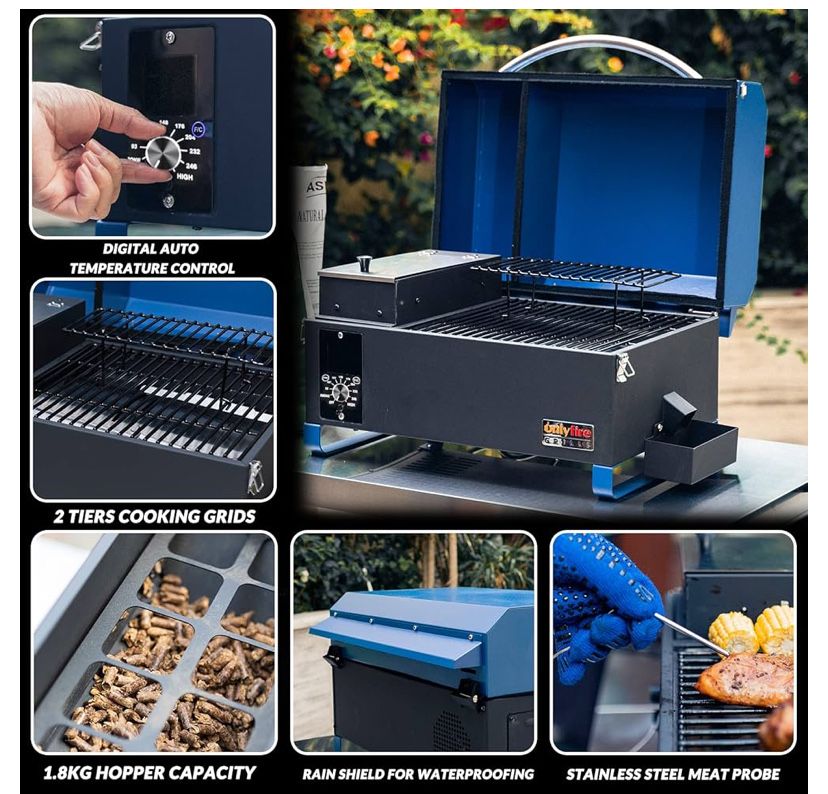 Grill wędzarnia  8 w 1, wielofunkcyjny na pellet