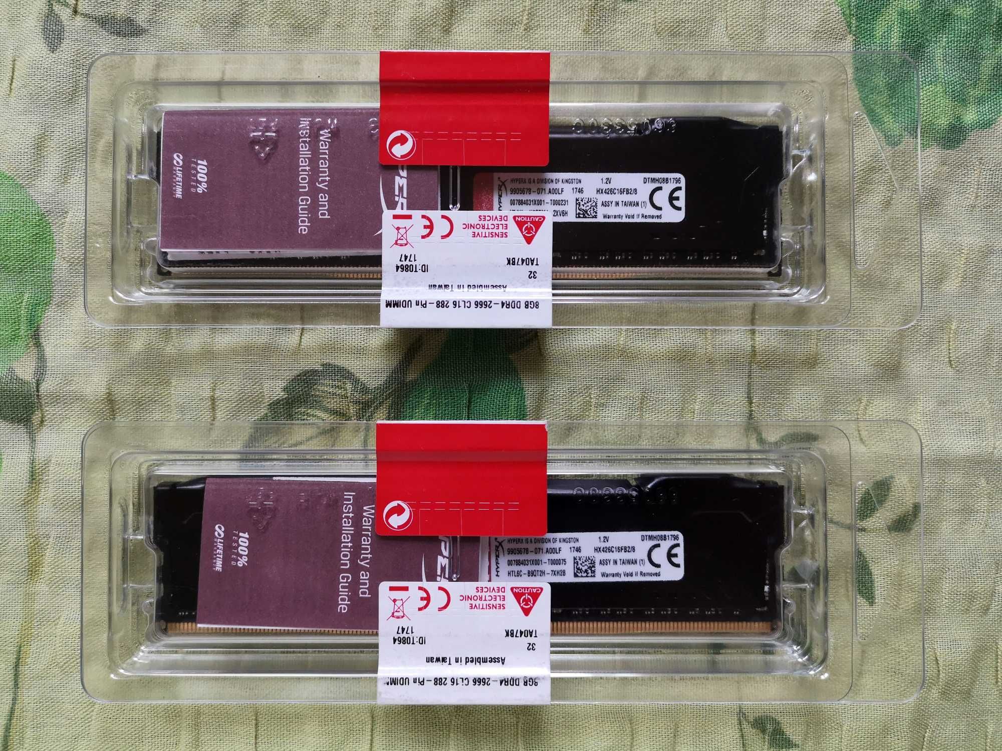 Оперативна пам'ять  DDR4  Kingston  16 Гб  (2х8 Гб)  2666 МГц