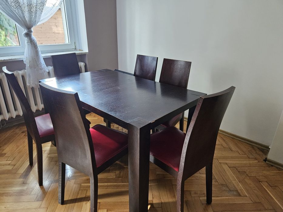 Drewniany stół z krzesłami KOMPLET