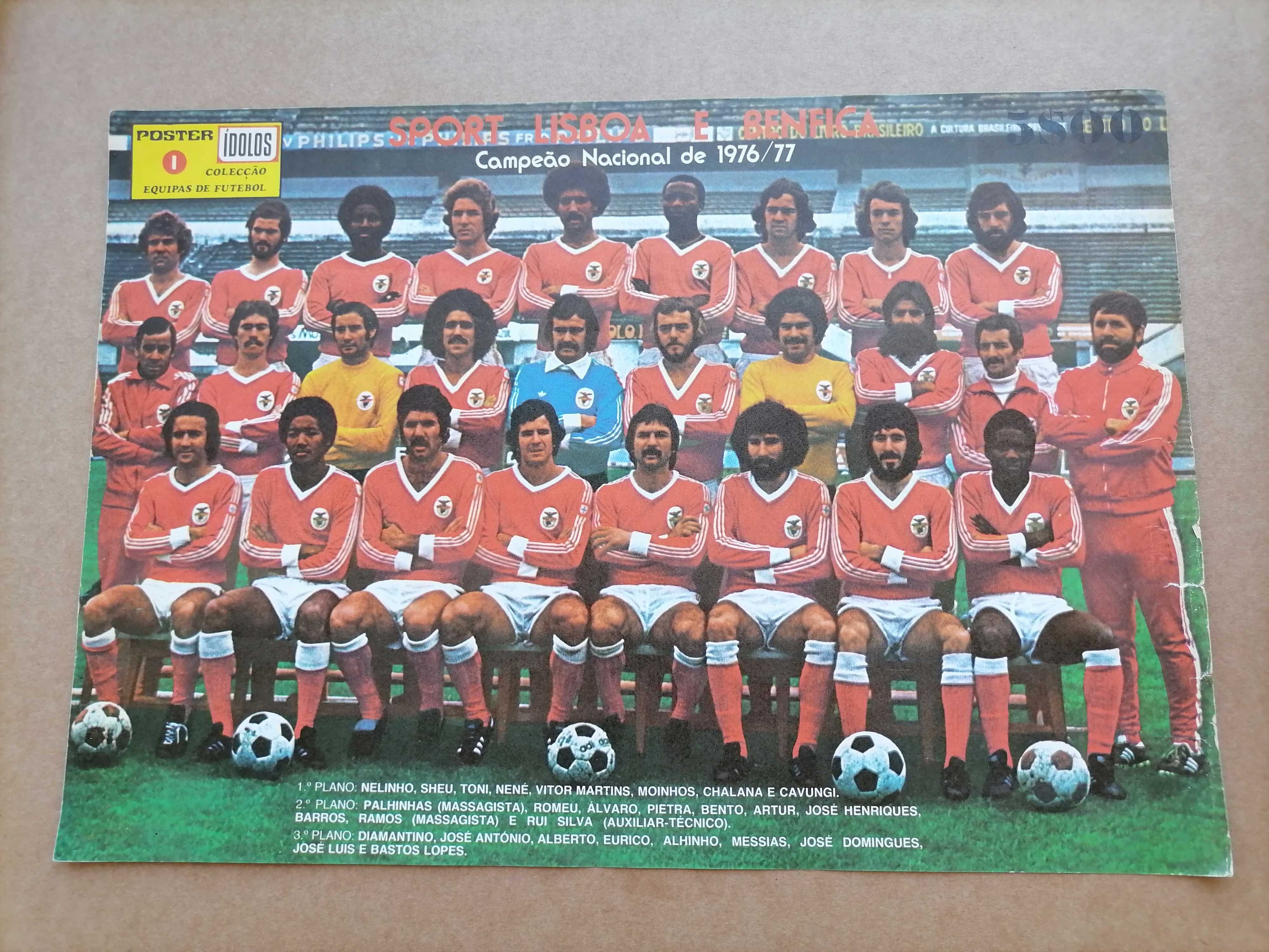 Separatas Ídolos 1976/1977 Equipas BENFICA - SPORTING - PORTO