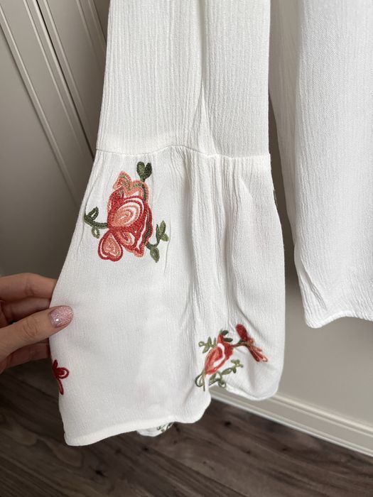 Bluzka z haftem rozszerzane rekawy m boho sliczna