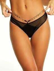 Комплект Бюстгальтер и Стринги с металлической фурнитурой