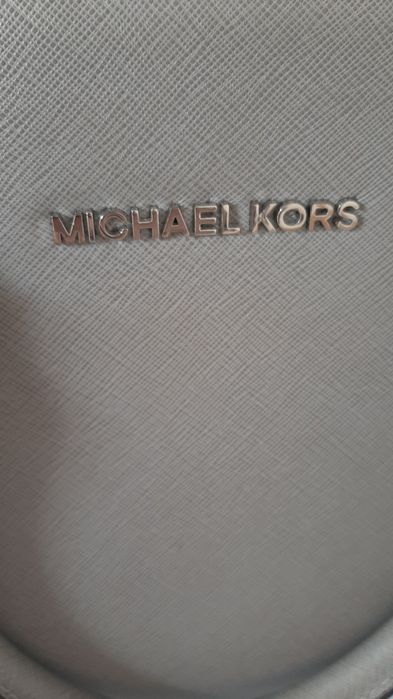 Mala Michael Kors Cinzenta em pele Safiano  modelo Selma médio