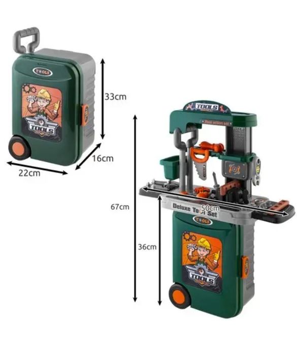 Дитяча майстерня з інструментами та валізою Kruzzel