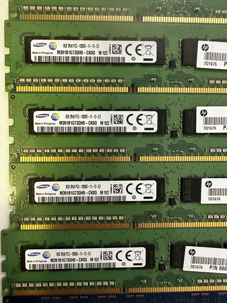 Память DDR3 8gb Udimm 10600e/12800e/14900e ecc (для пк, для серверов)