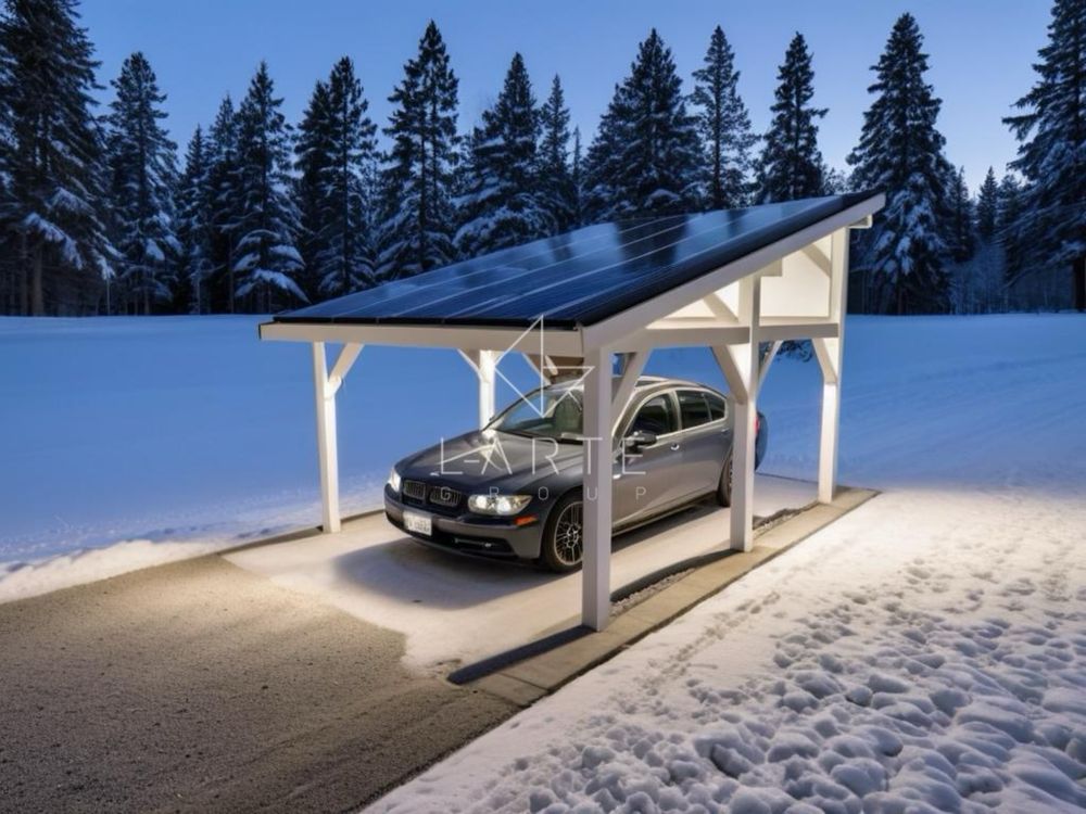 MONTE I Wiata garażowa carport jednostanowiskowa fotowoltaika