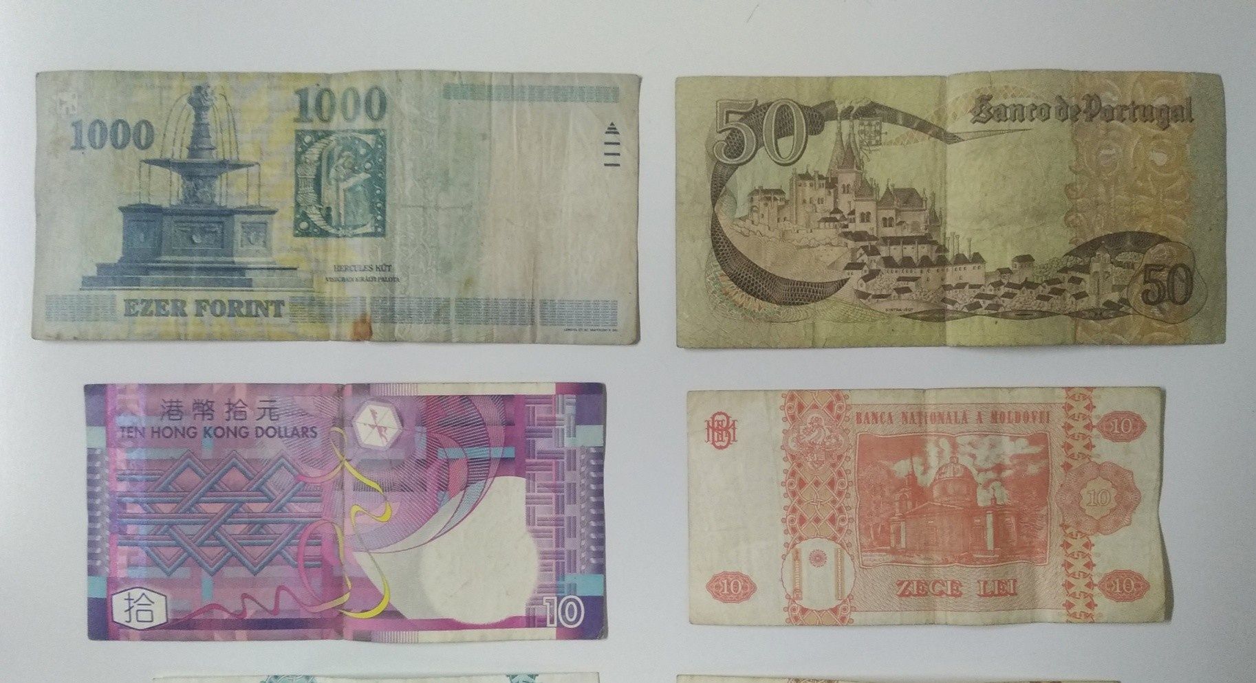Notas antigas Portuguesas e estrangeiras