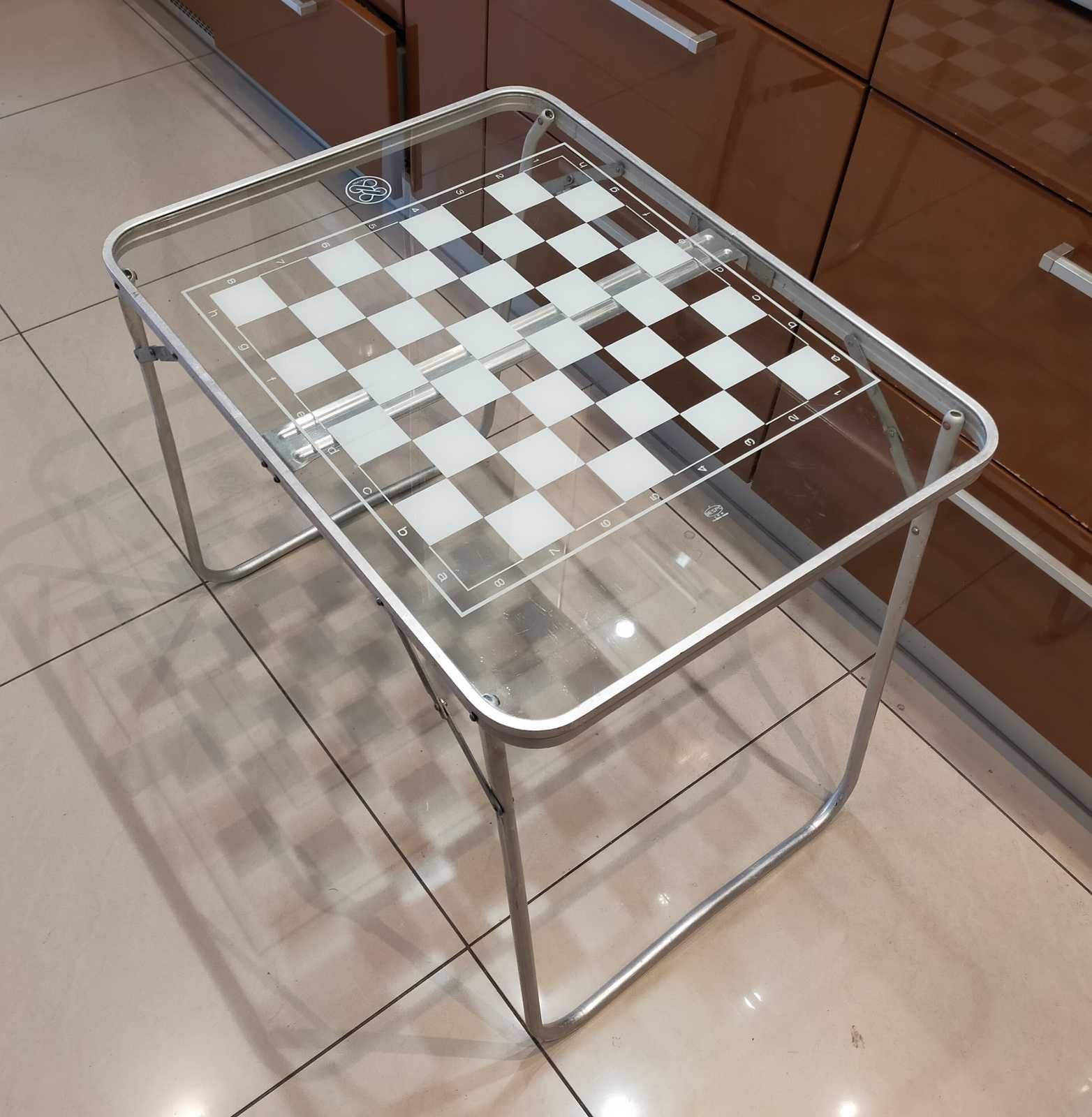 Stolik szachowy Stół szklany składany Bespo PRL