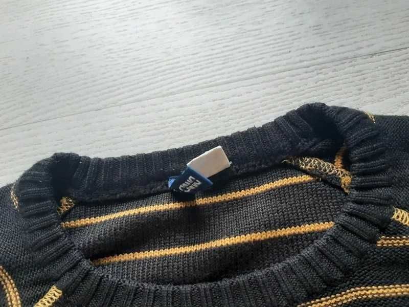 Sweter czarny męski w paski H&M Divided S