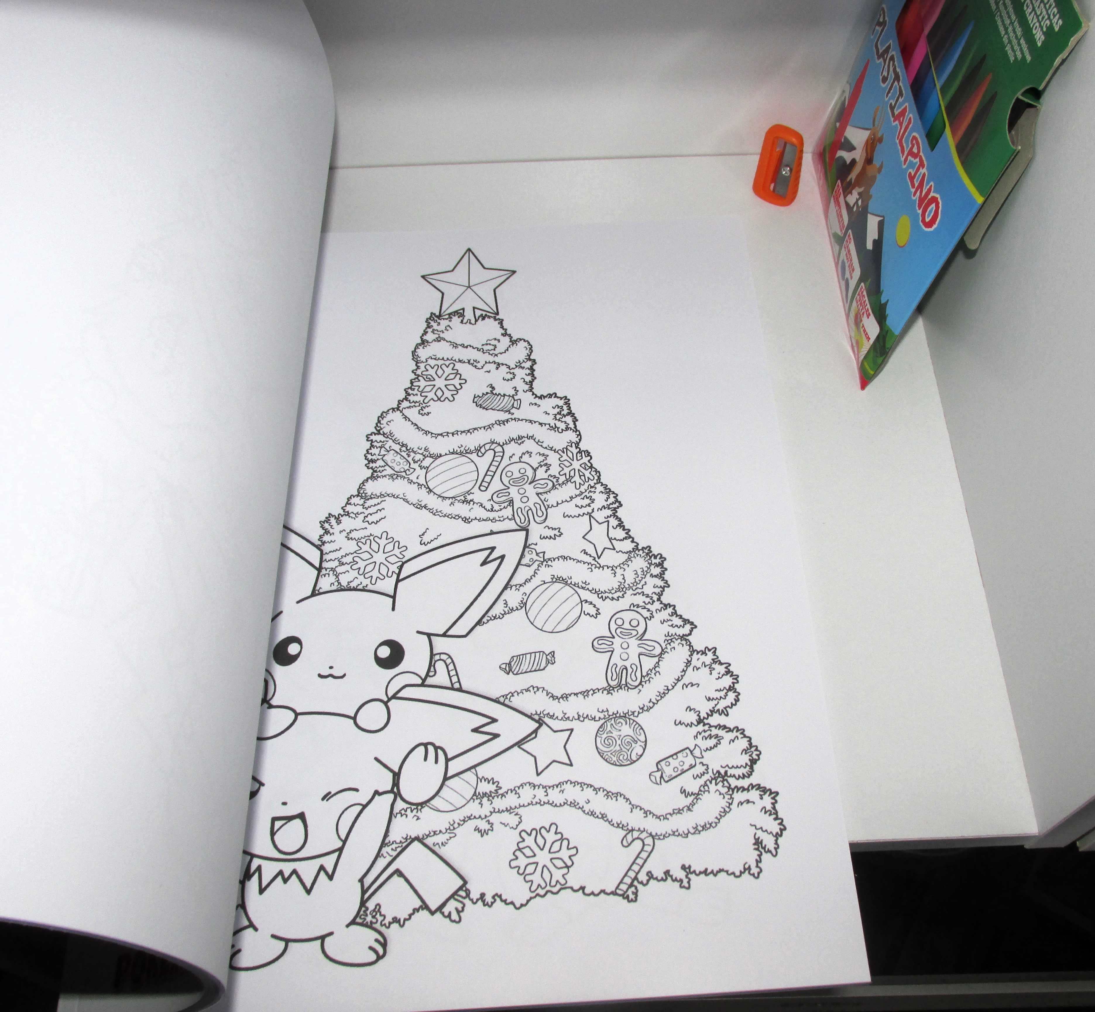 Livro De Natal Pokemon para Pintar com Lápis