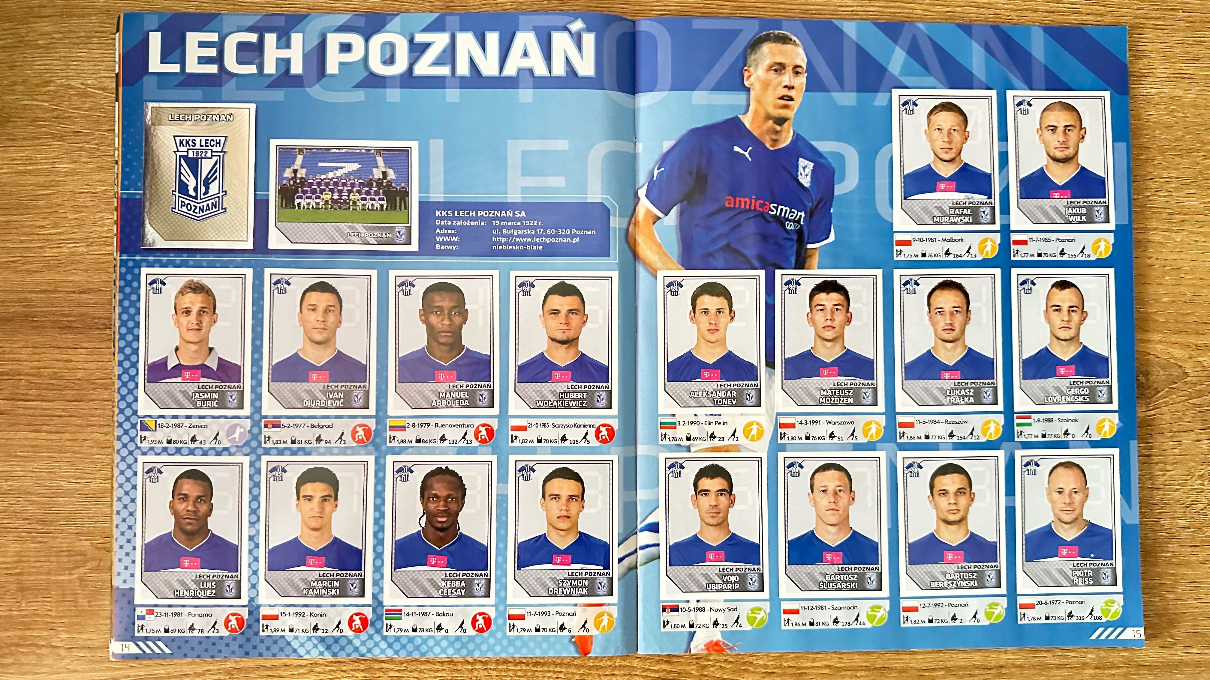 T-Mobile Ekstraklasa 2013 album do wyklejania PANINI kompletny 340/340