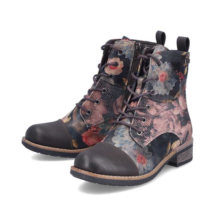 Botki w kwiart - Rieker - r: 36, 37, 38, 39, 40, 41,